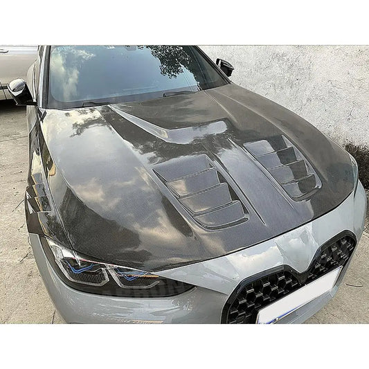 BMW 3 4 Series G80 M3 G82 G83 M4 2021+ Carbon Fiber Front Bumper Engine Hood Cover FRP Car Engine Hood Bonnet Accessories