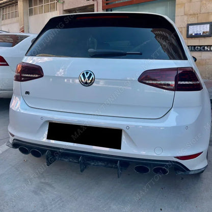 Rear Bumper Diffuser Flag Spoiler Splitter Lip Accessories For VW Golf MK5 R32 MK6 MK7 7.5 MK8 GTI MK7R 7.5R 2005-2022 Tuning