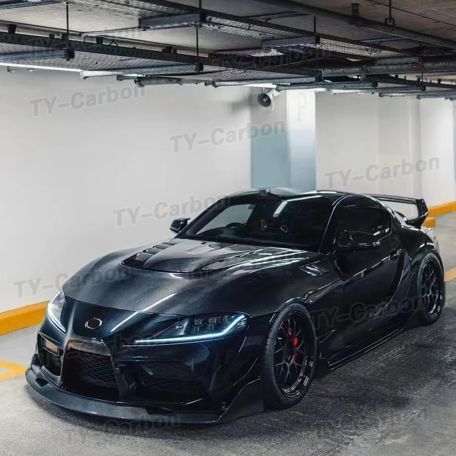 VRS Style Hood Carbon Fiber For Toyota GR Supra A90 A91 Mk5 Bonnet Hood Car Accessories Carbon Bonnet Engine Cover FRP 2019+