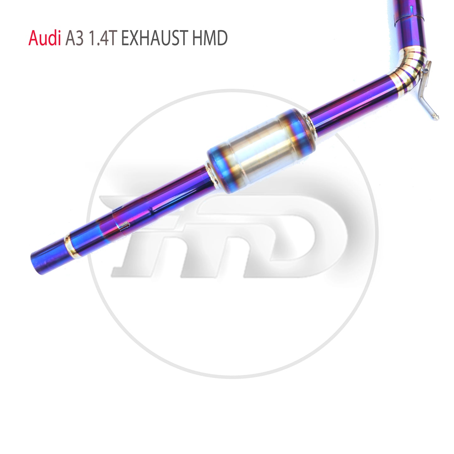 HMD Titanium Alloy Exhaust System Performance Valve Catback is Suitable For Audi A3 1.4T 1.8T 2.0T Muffler For Cars