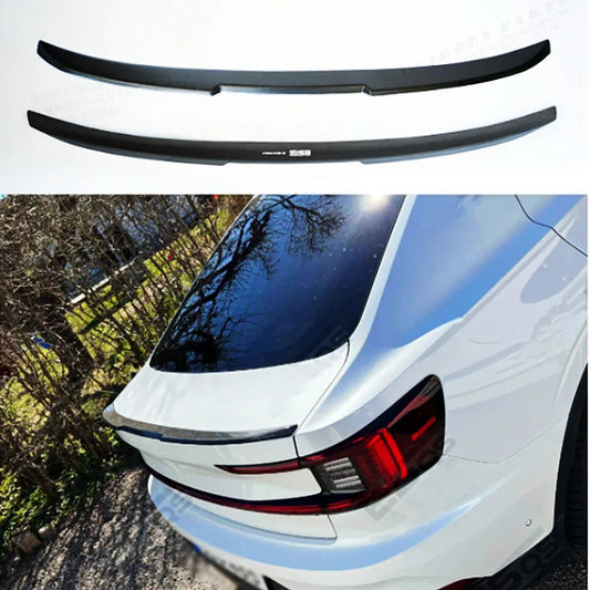 2020-2024 Volvo Polestar2 True carbon fiber Rear Trunk Lid Ducktail Lip Spoiler Wings Car Exterior Tuning Accessories Part