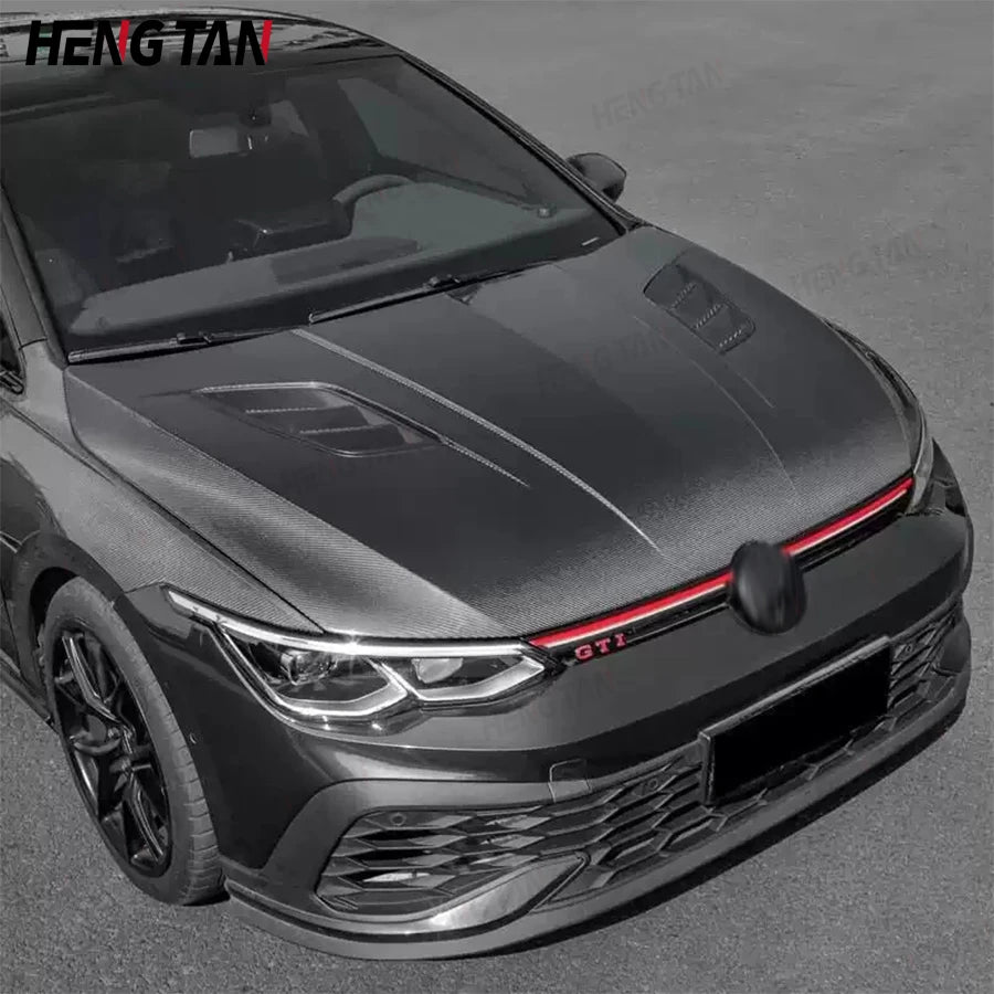 VW Golf 8 VII Volkswagen MK8 R GTI Carbon fiber hood engine cover carbon fiber engine cover The hood of an automobil