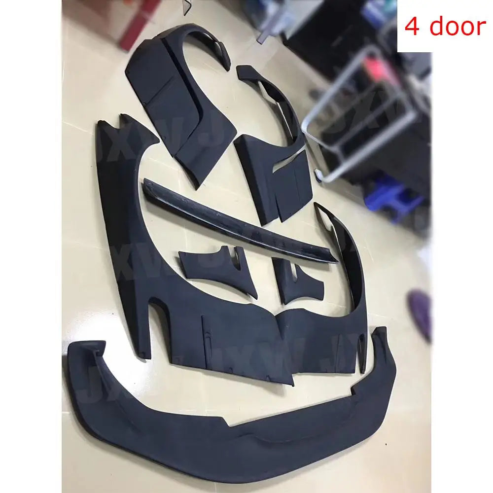 Car Wide Body Kit For BMW E46 Sedan 4 Door FRP Fiber Glass Bodykit Cover Front Lip Rear Fender Trunk Spoiler Rocket Bunny Parts