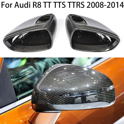 Real Carbon Fiber Car Side Rearview Mirror Cover For TT TTS 2008-2014 For Audi R8 2007-2011 Cap Spare Replace Parts Accessories