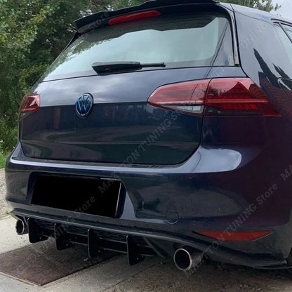 Rear Bumper Diffuser Flag Spoiler Splitter Lip Accessories For VW Golf MK5 R32 MK6 MK7 7.5 MK8 GTI MK7R 7.5R 2005-2022 Tuning