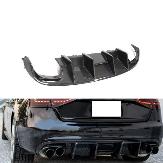 A3 S3 Carbon Fiber Rear Diffuser Lip for Audi S3 8Y 4-Door 2021-2022 Spoiler Lip Trunk Wing Body Kit Splitter Cover Trim