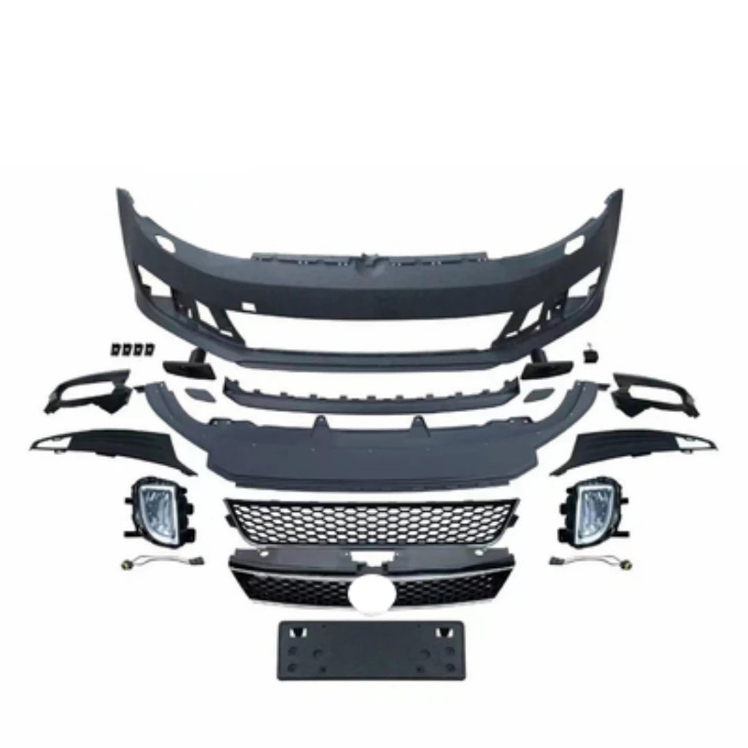 Body kit Front bumper grill grid mask for Volkswagen vw Sagitar jetta 2018-now upgrade GLI style fog lamp trim Car Accessories