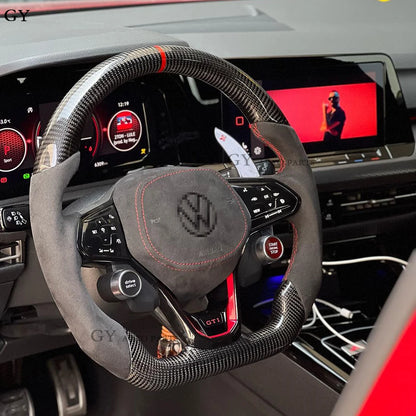 Volkswagen VW Golf 8 GTI R Line MK8 Jetta GLI ID4 Carbon Fiber Steering Wheel Customized