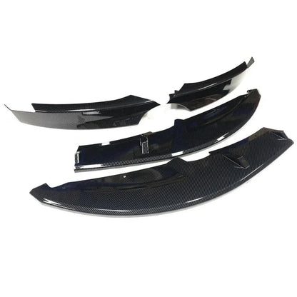 4Pcs Front Bumper Diffuser Spoiler Splitter ABS Gloss Black For BMW E82 E88 128i 135i M Sport 2007-2013 Body Kits Tuning