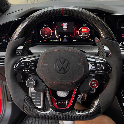 Volkswagen VW Golf 8 GTI R Line MK8 Jetta GLI ID4 Carbon Fiber Steering Wheel Customized