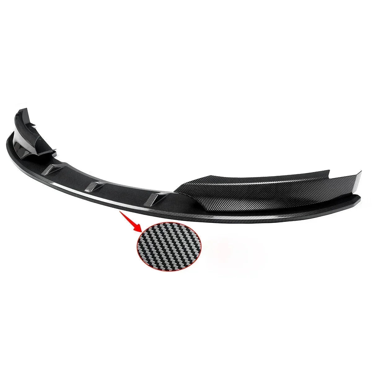 4Pcs Front Bumper Diffuser Spoiler Splitter ABS Gloss Black For BMW E82 E88 128i 135i M Sport 2007-2013 Body Kits Tuning