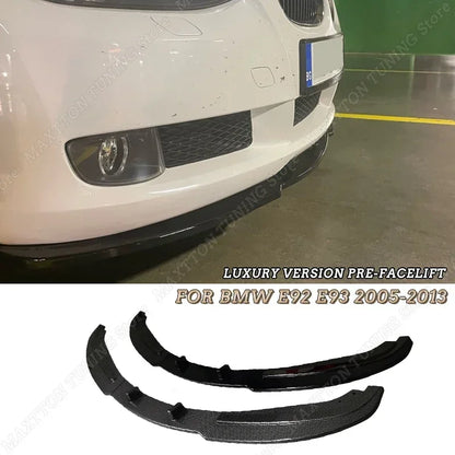 Car Front Bumper Lip Splitter Spoiler Tuning For BMW E92 E93 2005-2013 Luxury Version Pre-Lci Diffuser Body Kit ABS Accessories