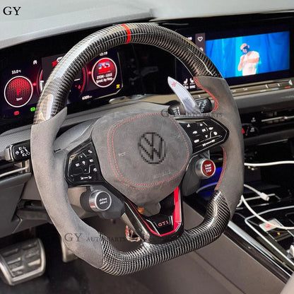 Volkswagen VW Golf 8 GTI R Line MK8 Jetta GLI ID4 Carbon Fiber Steering Wheel Customized