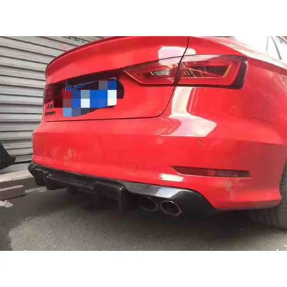 Audi A3 S3 2014-2016 RS Style A hatchback Carbon Fiber Car Rear Bumper Diffuser Rear Splitters Spoiler Back lip body kit