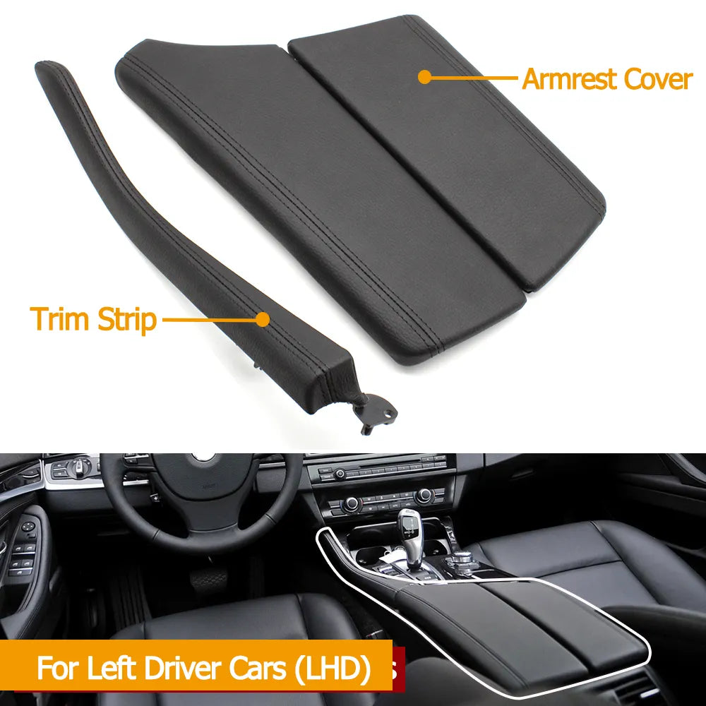 Car Center Console Storage Case Armrest Box Cover Trim Replacement For BMW 5 Series F10 F11 F18 520 523 525 528 530 2010-2017