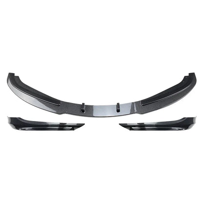 2007 - 2012 For BMW 3 Series E90 E91 LCI Facelift Front Bumper Spoiler Splitter Canard Lip Body Kit ABS Gloss Black Carbon Fiber