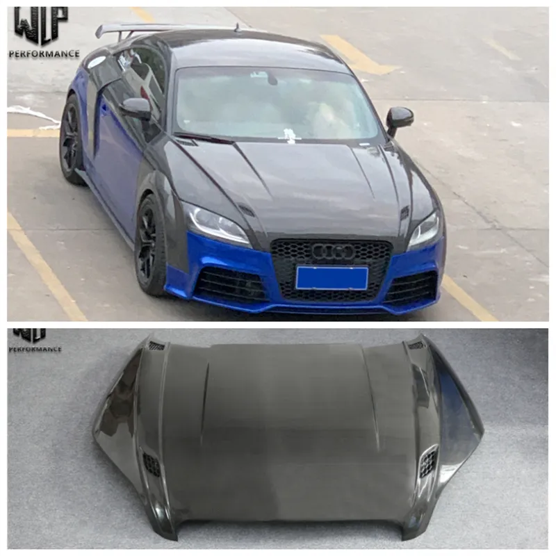 Audi TT TTS MK2 2008 2009 2010 2011 2012 2013 2014 High Quality Carbon Fiber Front Bumper Engine Hood Vent Cover Decorative