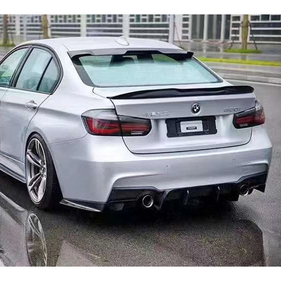 BMW 3 series F30 F35 320 330 GEEX style Carbon Fiber Car Rear Bumper Diffuser Rear Splitters Spoiler Back lip shunt body kit