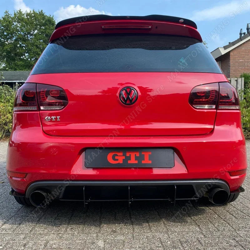 Rear Bumper Diffuser Flag Spoiler Splitter Lip Accessories For VW Golf MK5 R32 MK6 MK7 7.5 MK8 GTI MK7R 7.5R 2005-2022 Tuning