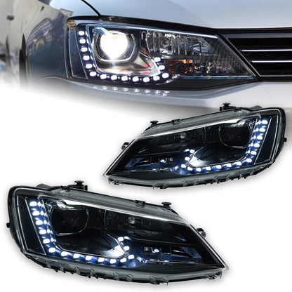 AKD Car Styling for VW Jetta Headlights 2011-2018 Jetta Gli LED Headlight Europe Version Led Drl Hid Bi Xenon Auto Accessories